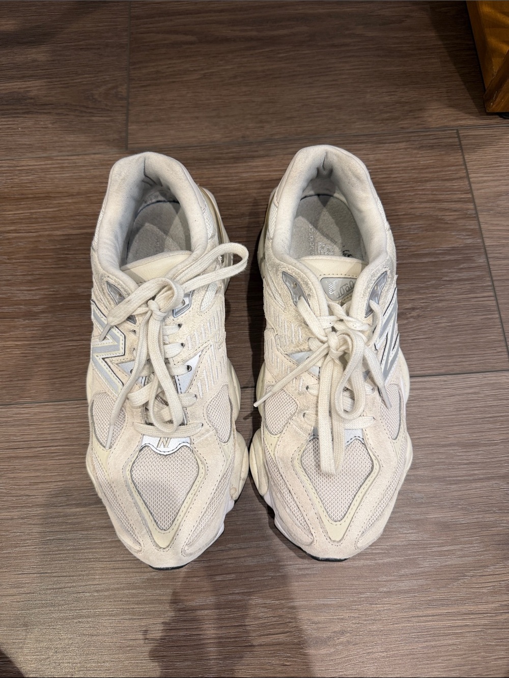 New Balance Beige/Tan Mesh & Suede Sneakers
